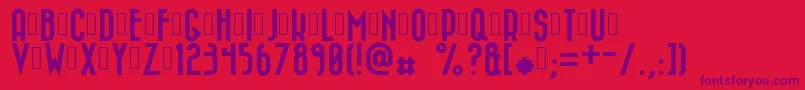Bazar Font – Purple Fonts on Red Background
