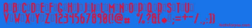 Bazar Font – Red Fonts on Blue Background