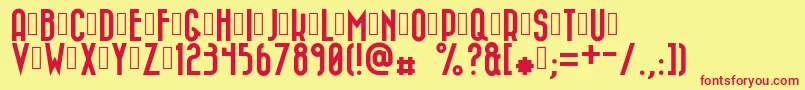 Bazar Font – Red Fonts on Yellow Background