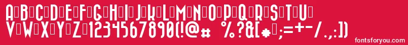 Bazar Font – White Fonts on Red Background