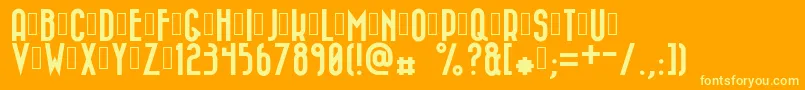Bazar Font – Yellow Fonts on Orange Background