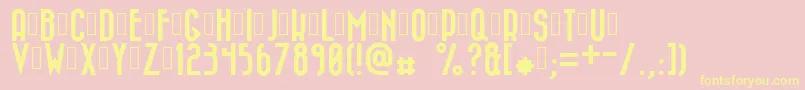 Bazar Font – Yellow Fonts on Pink Background