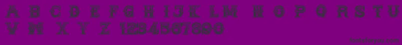 MedicineShowCaps Font – Black Fonts on Purple Background