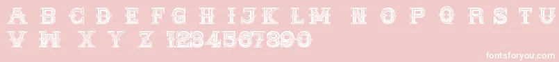 MedicineShowCaps Font – White Fonts on Pink Background