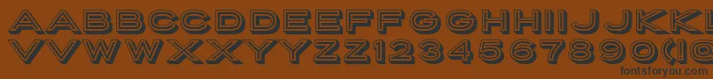 PorterSansInlineBlock Font – Black Fonts on Brown Background