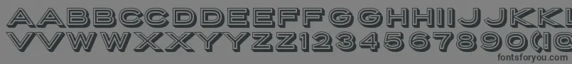 Шрифт PorterSansInlineBlock – чёрные шрифты на сером фоне