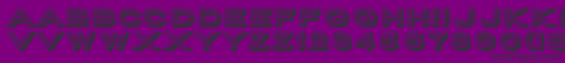 PorterSansInlineBlock-fontti – mustat fontit violetilla taustalla