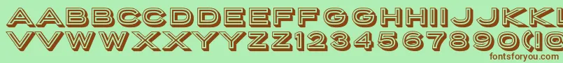 PorterSansInlineBlock Font – Brown Fonts on Green Background