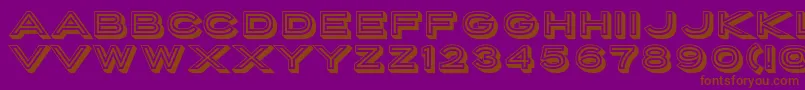 PorterSansInlineBlock Font – Brown Fonts on Purple Background