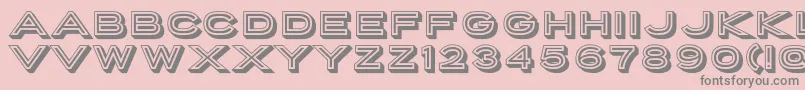 PorterSansInlineBlock Font – Gray Fonts on Pink Background