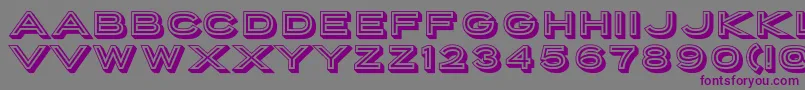 フォントPorterSansInlineBlock – 紫色のフォント、灰色の背景