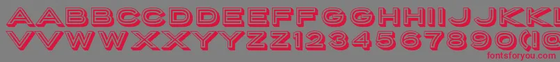 PorterSansInlineBlock Font – Red Fonts on Gray Background