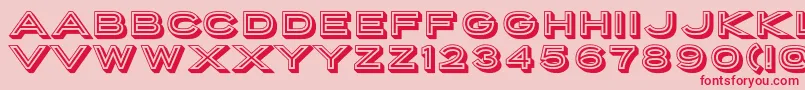 フォントPorterSansInlineBlock – ピンクの背景に赤い文字