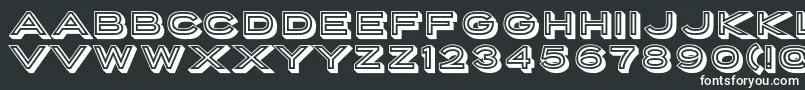 PorterSansInlineBlock Font – White Fonts on Black Background