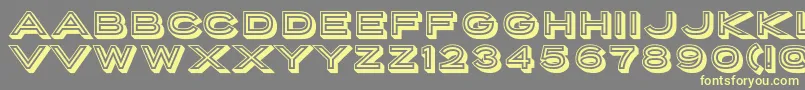 PorterSansInlineBlock Font – Yellow Fonts on Gray Background