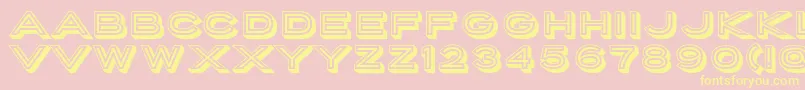 PorterSansInlineBlock Font – Yellow Fonts on Pink Background