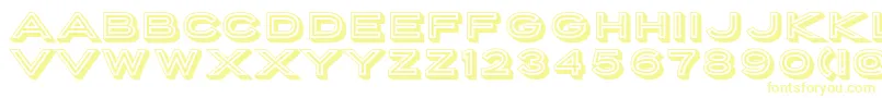 PorterSansInlineBlock Font – Yellow Fonts on White Background