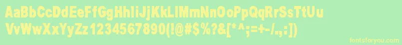 GoodAndEvilNight Font – Yellow Fonts on Green Background