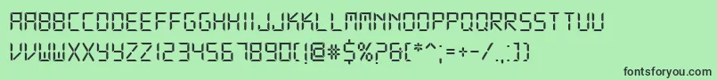 DsDigi Font – Black Fonts on Green Background