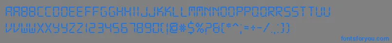 DsDigi Font – Blue Fonts on Gray Background