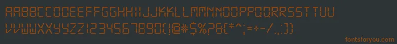 Шрифт DsDigi – коричневые шрифты на чёрном фоне