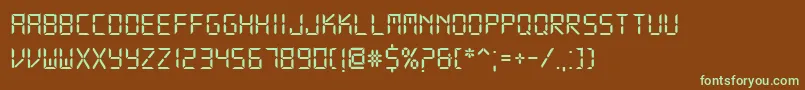 Шрифт DsDigi – зелёные шрифты на коричневом фоне