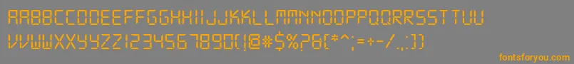 DsDigi Font – Orange Fonts on Gray Background