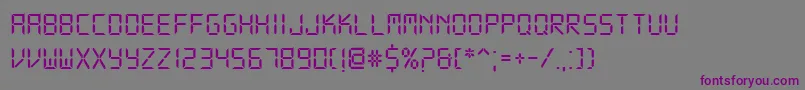 Więcej informacji o czcionce DsDigi Czcionka DsDigi – fioletowe czcionki na szarym tle