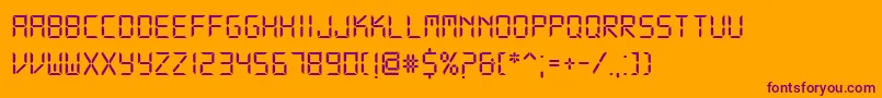 DsDigi Font – Purple Fonts on Orange Background