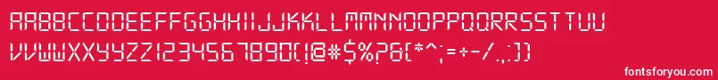 DsDigi Font – White Fonts on Red Background