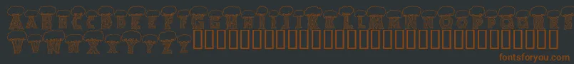 Alphatrees Font – Brown Fonts on Black Background