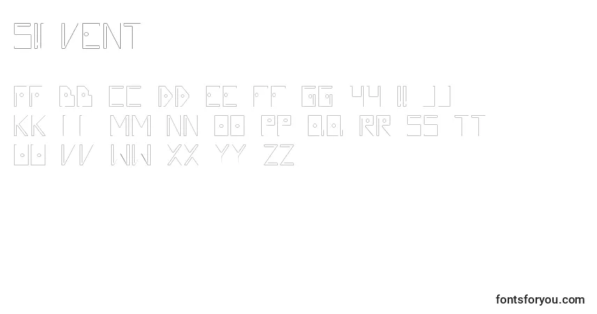 Шрифт Silvent – алфавит, цифры, специальные символы
