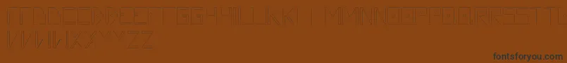 Czcionka Silvent – czarne czcionki na brązowym tle