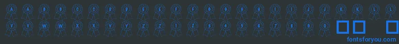 101AwardsWon Font – Blue Fonts on Black Background