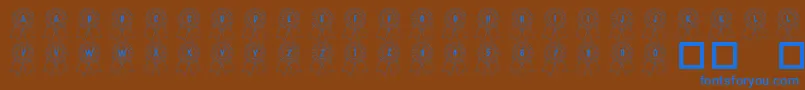 101AwardsWon Font – Blue Fonts on Brown Background