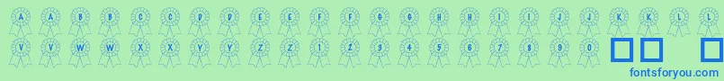 101AwardsWon Font – Blue Fonts on Green Background