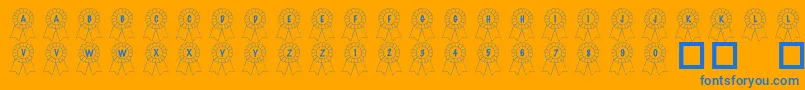 101AwardsWon Font – Blue Fonts on Orange Background