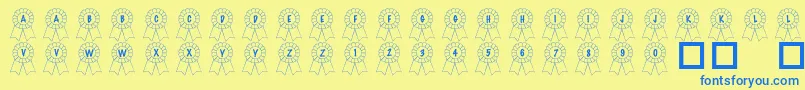 101AwardsWon Font – Blue Fonts on Yellow Background