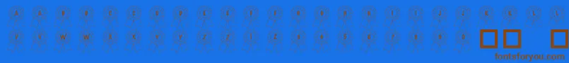 101AwardsWon Font – Brown Fonts on Blue Background