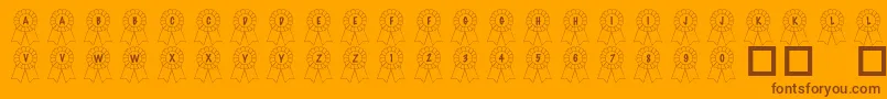 101AwardsWon Font – Brown Fonts on Orange Background