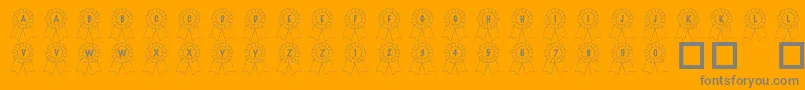 101AwardsWon Font – Gray Fonts on Orange Background