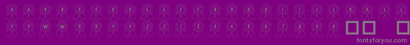 Czcionka 101AwardsWon – szare czcionki na fioletowym tle