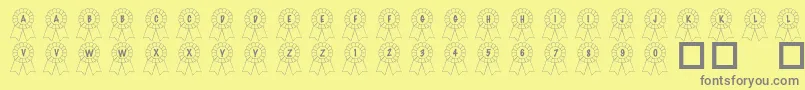101AwardsWon Font – Gray Fonts on Yellow Background