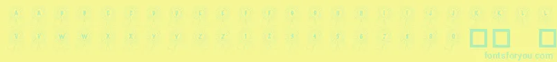 Saiba mais sobre a fonte 101AwardsWon Fonte 101AwardsWon – fontes verdes em um fundo amarelo
