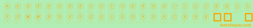 101AwardsWon Font – Orange Fonts on Green Background