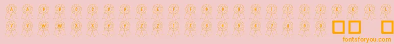 101AwardsWon Font – Orange Fonts on Pink Background