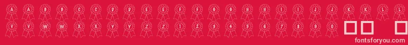 101AwardsWon Font – Pink Fonts on Red Background