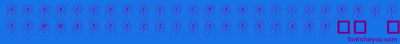 101AwardsWon Font – Purple Fonts on Blue Background