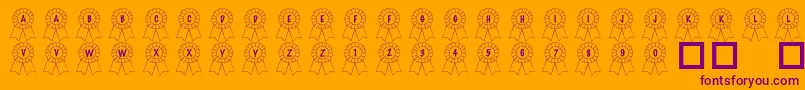 101AwardsWon Font – Purple Fonts on Orange Background