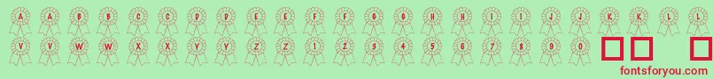 101AwardsWon Font – Red Fonts on Green Background